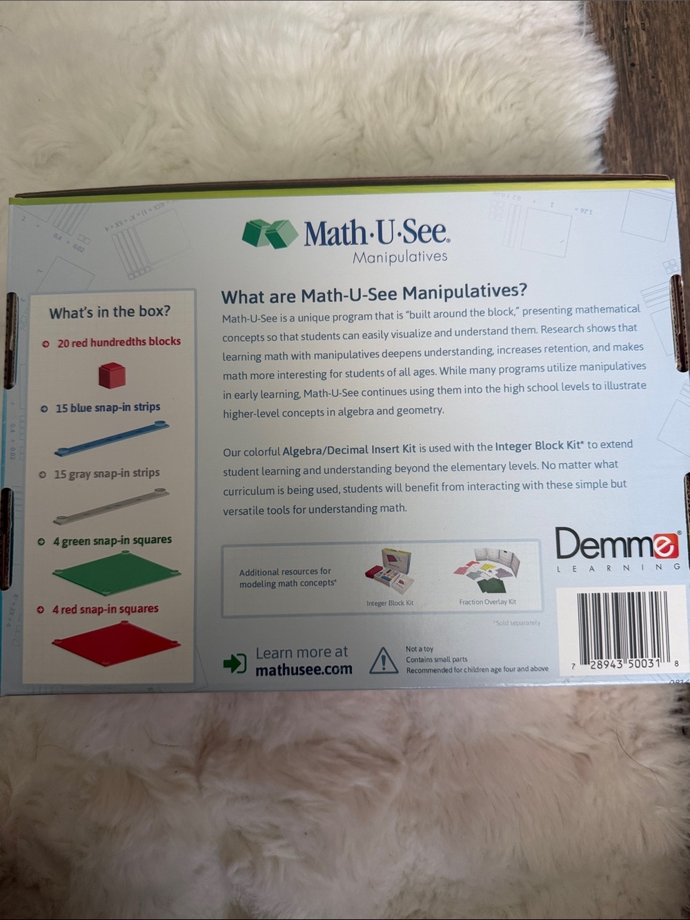 Algebra/Decimal Insert Kit - Green - Picture 4 of 4